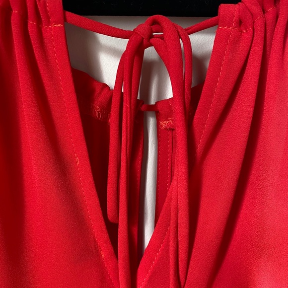 Red Keyhole Blouse - Picture 3 of 5